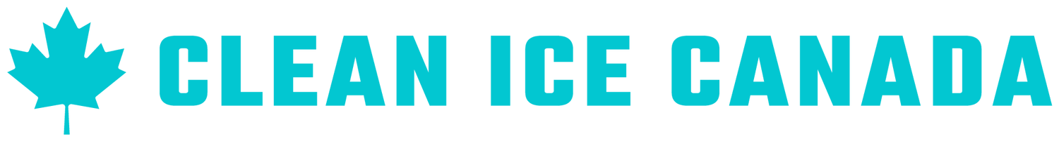 Clean Ice Canada logo with teal maple leaf