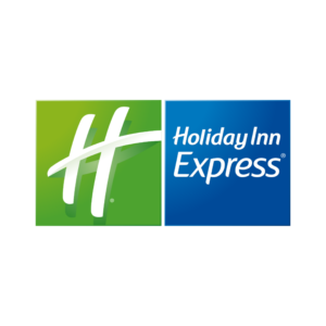 Holiday Inn Express logo in green and blue