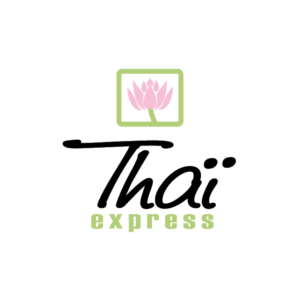 Thai Express logo with pink lotus icon